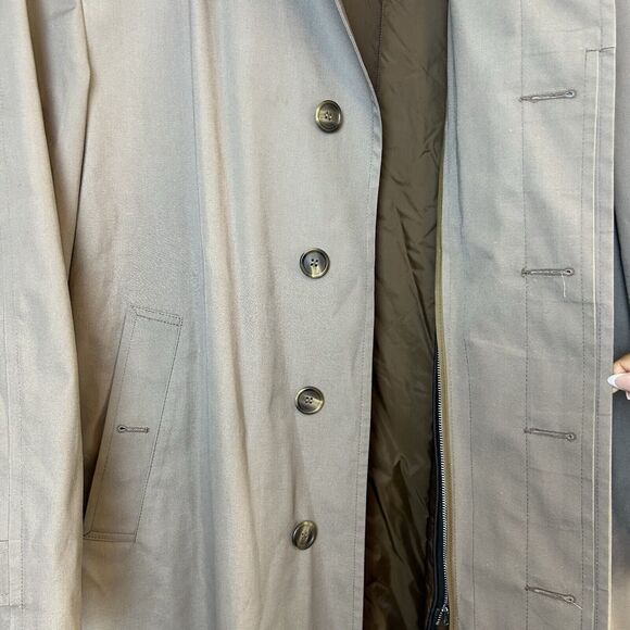 London Fog Maincoats Trench Coat Men’s 44R Khaki Tan Lined Gorpcore Old Money - Picture 5 of 15